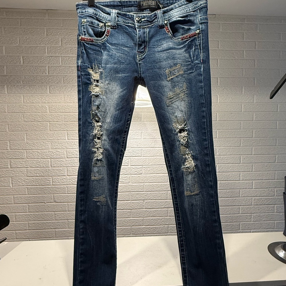 Premiere Denim by‎ rue21 Distressed Blue Jeans